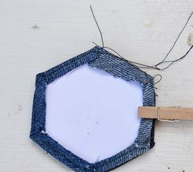 how to upcycle old jeans to make unique patchwork seat pads