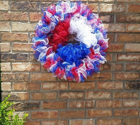 s 10 wreath ideas to brighten up your front door, Transform A Wire Hanger To A Patriotic Hanger