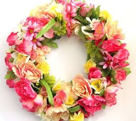 s 10 wreath ideas to brighten up your front door, Make A 300 Wreath For 15 Instead