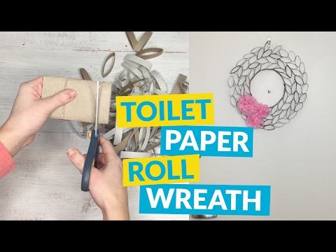 s 10 wreath ideas to brighten up your front door, Save Toilet Paper Rolls For Your Wreath