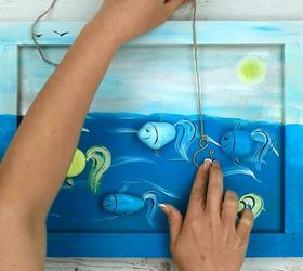 diy wall decor with cute fishes