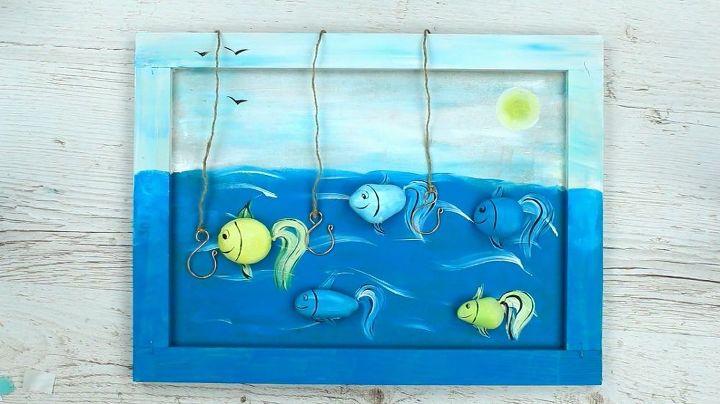 decorao de parede diy com peixes fofos