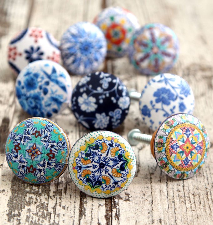 s 31 update ideas to make your kitchen look fabulous, Dress up your knobs with pretty patterns