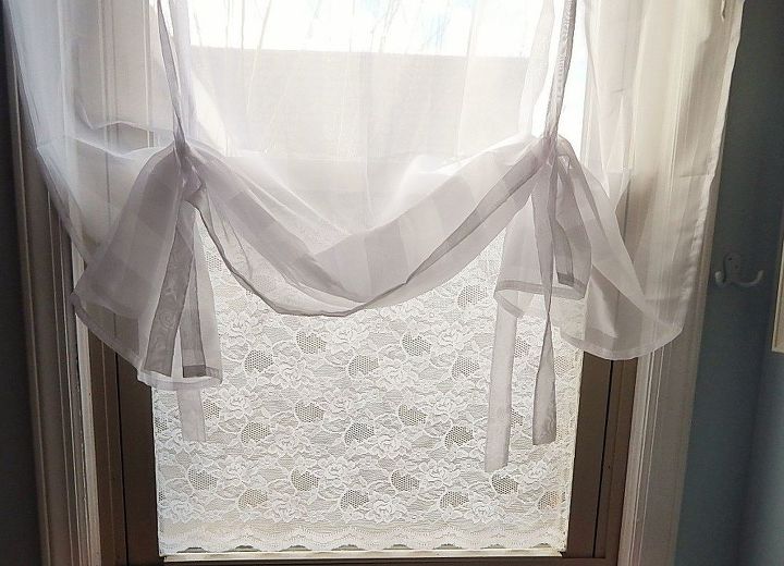 s 30 ways to get privacy inside and outside your home, Decoupage lace material onto the glass