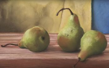 How to Paint a PEAR With Acrylic Paint, 4 Easy Steps, for the Beginner