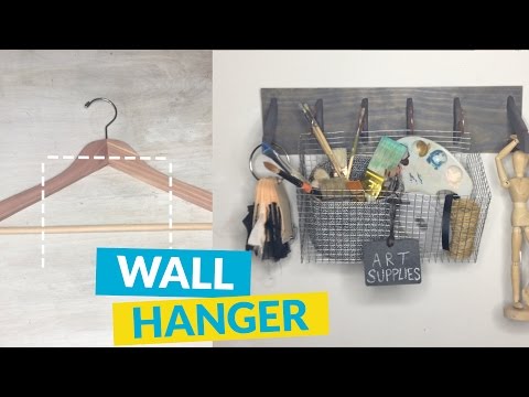 s 10 unusual shelving projects to practice on today, Chop up Hangers To Hold Your Jacket