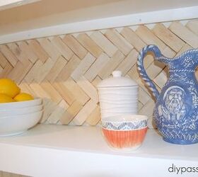 s these 15 backsplash ideas are pinterest fail safe and are oh so pretty, Patch Wooden Shims Into The Wall