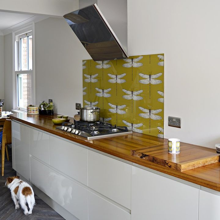 s these 15 backsplash ideas are pinterest fail safe and are oh so pretty, Wallpaper Sweet Images Onto Your Counter Wall