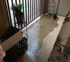 how can i keep my porch from flooding when it rains
