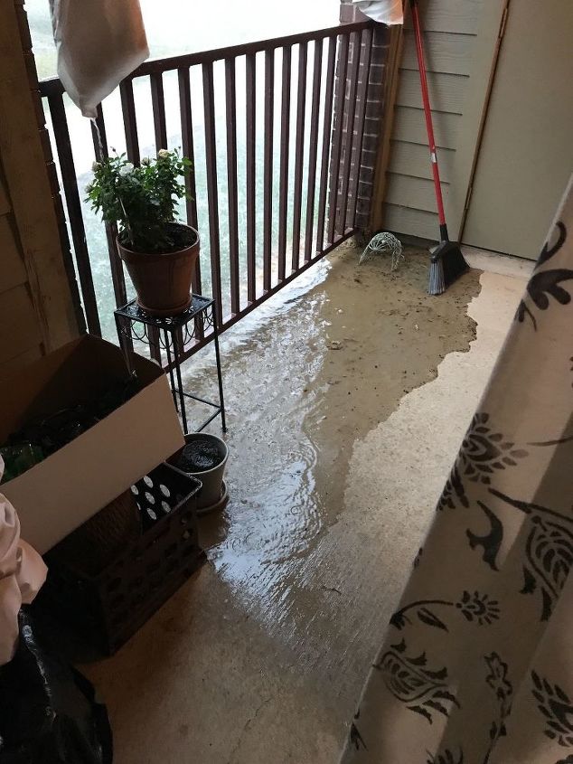 how can i keep my porch from flooding when it rains