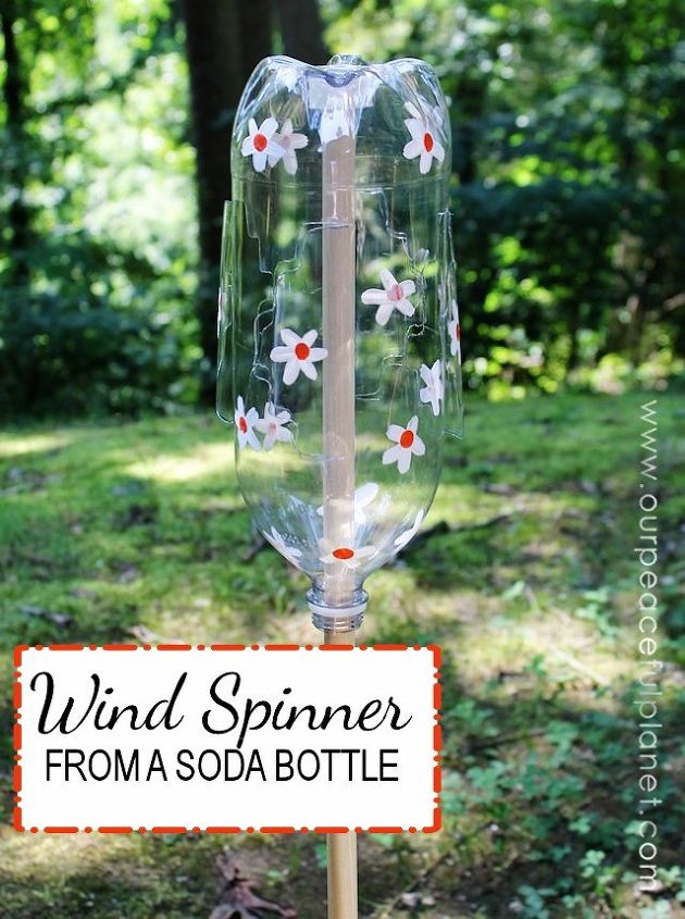 s 30 useful ways to reuse plastic bottles, Flip them over use as wind spinners