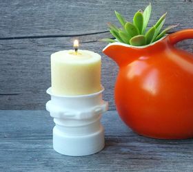 s 30 useful ways to reuse plastic bottles, Make a candleholder from a bottle lid