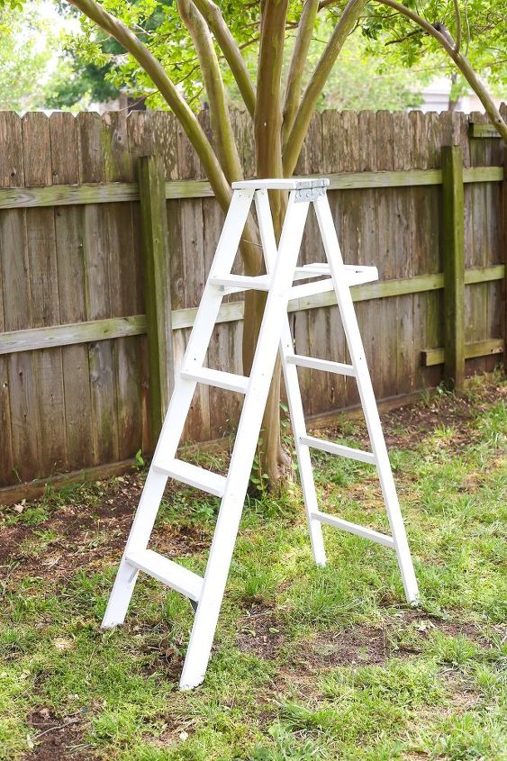 diy ladder plant stand