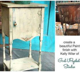 a very unique furniture paint application and technique, Girl UPcycled teaches a unique paint finish