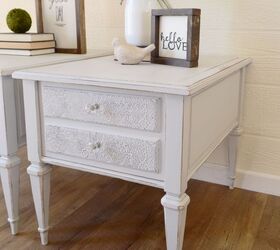lace embossed end tables