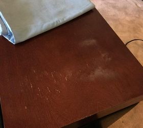 quickly remove heat stains from wood