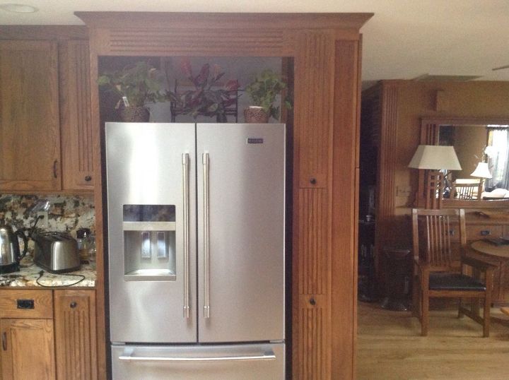 Camouflage Space Around New Refrigerator Was A Large Built In Fridge Hometalk