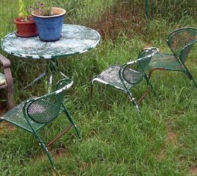 q how do i repaint a rusted metal table and chairs