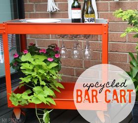 upcycled bar cart