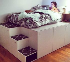 ikea bed platform diy hack storage build hometalk bedroom cabinets step kitchen finished
