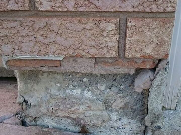 q front of our garage at the ends the bricks and mortar have crumbeled