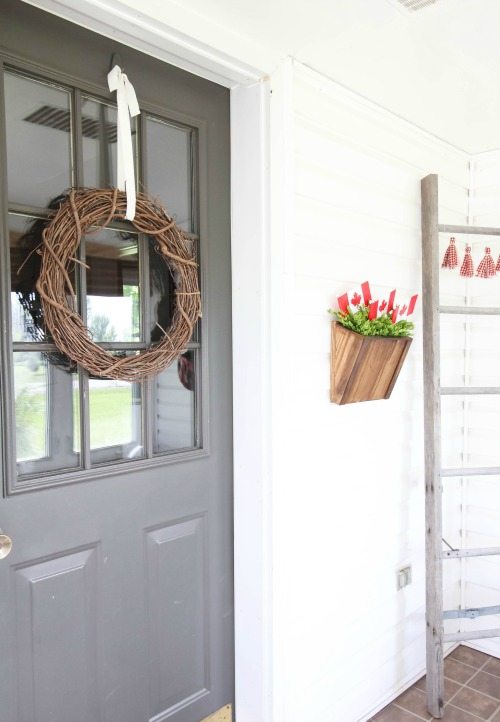 diy door hanger basket wreath alternative
