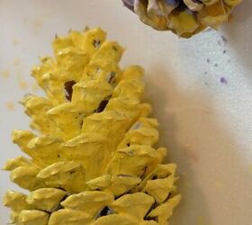 transform pine cones into pineapples for tropical parties