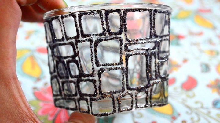 diy candle holder inspired by mosaic art