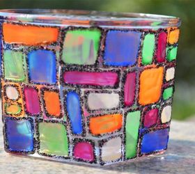 DIY CANDLE HOLDER Inspired by Mosaic Art!!