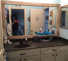 6 quick fix facelift ideas for builder grade bathrooms all under 120, After mirror boarder