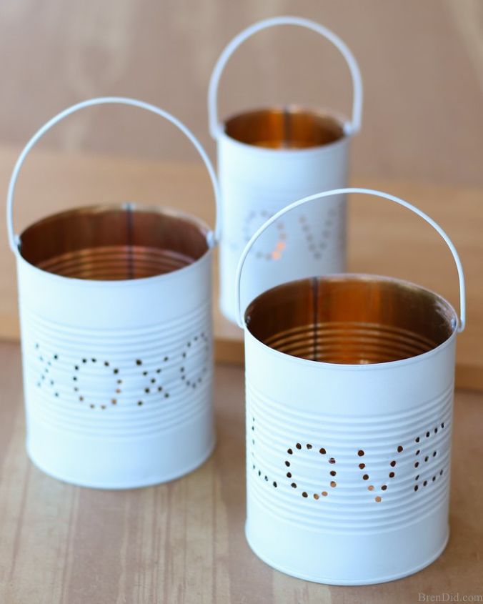 s save your old cans for these 30 home decor ideas, Spread the love with this cute lantern idea