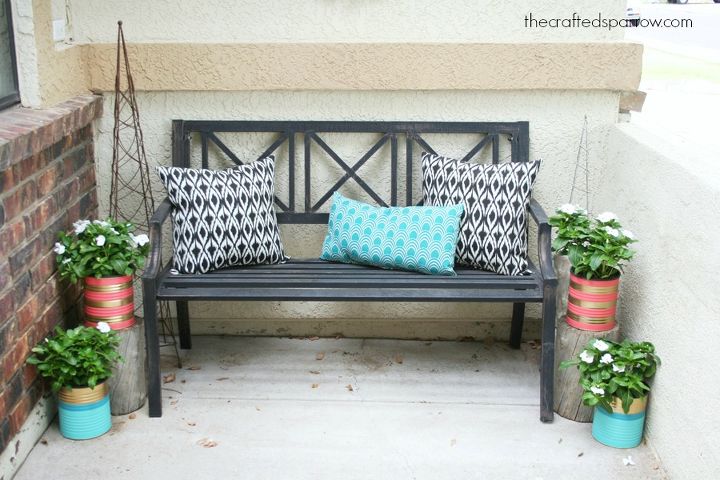 s save your old cans for these 30 home decor ideas, Paint some large porch planters
