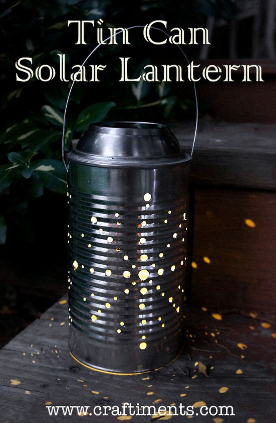 s save your old cans for these 30 home decor ideas, Turn it into a funky solar lantern