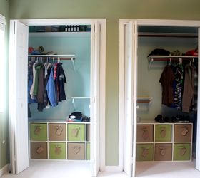 s 30 genius ways to make the most of your closet space, Easily arrange clothes with bins and tags