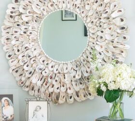 how to make an oyster shell mirror