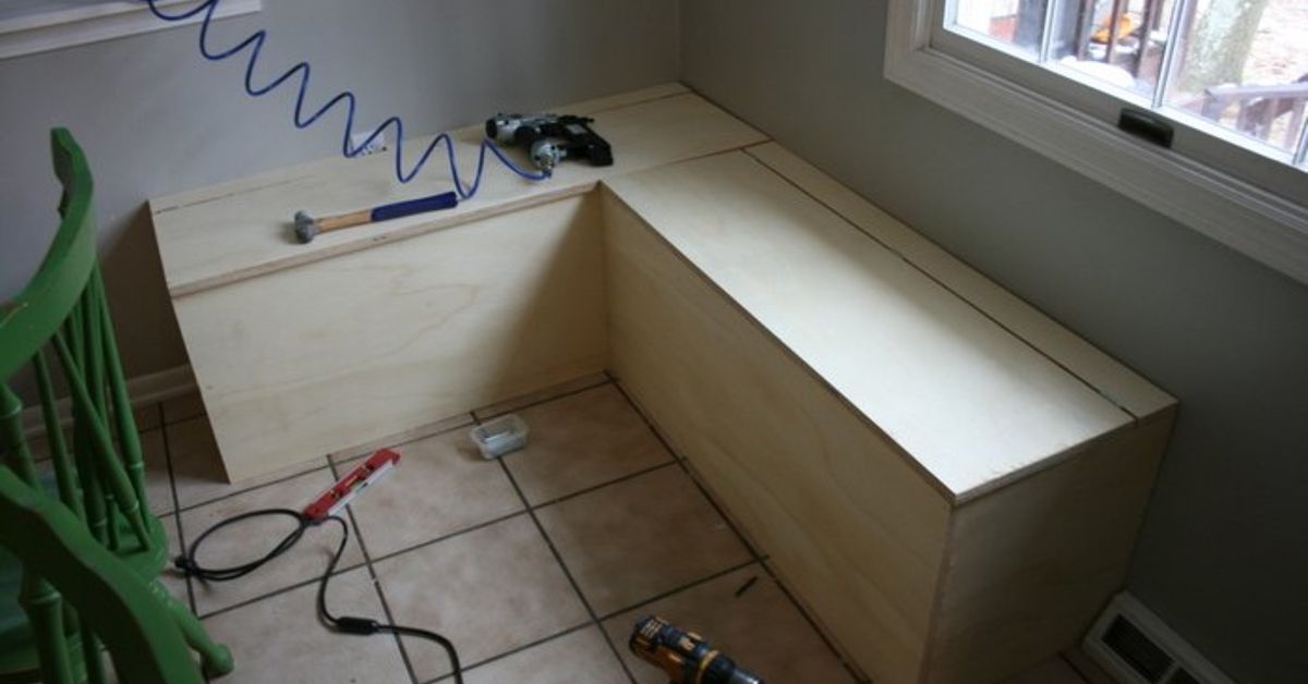 Kitchen Bench Assembly How to Build a Banquette / Built-in Kitchen Bench | Hometalk