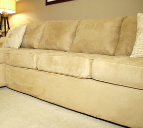 hide your couch s wear and tear with these great ideas, Make an old couch new again for 10