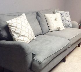 hide your couch s wear and tear with these great ideas, Painting a couch with chalk paint