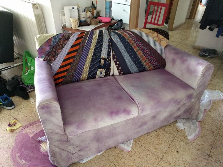 hide your couch s wear and tear with these great ideas, Make a funky peacock couch