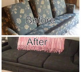 hide your couch s wear and tear with these great ideas, Couch makeover with paint