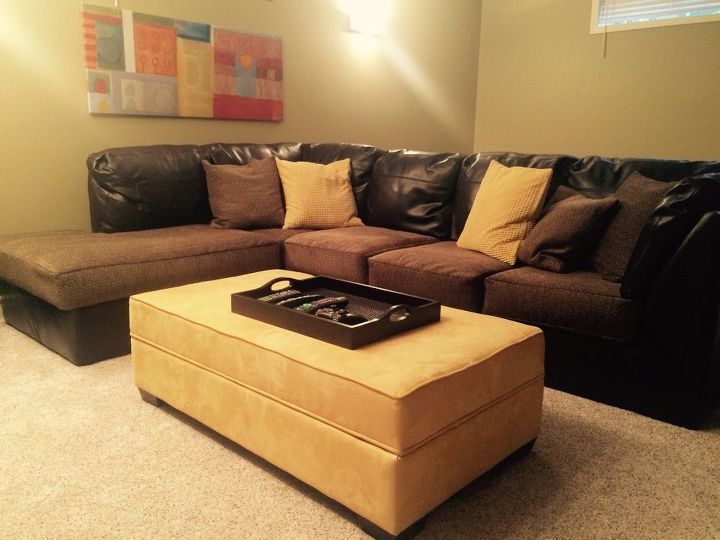 hide your couch s wear and tear with these great ideas, From throwaway couch to a comfy new one
