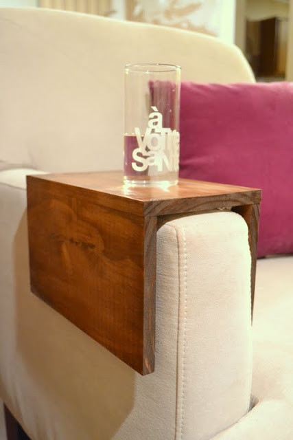 hide your couch s wear and tear with these great ideas, Add a wooden couch sleeve