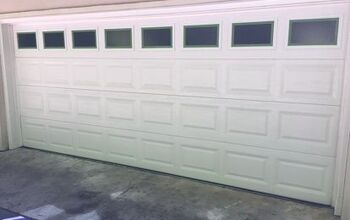  Reforma de porta de garagem DIY - fibra de vidro branca para madeira