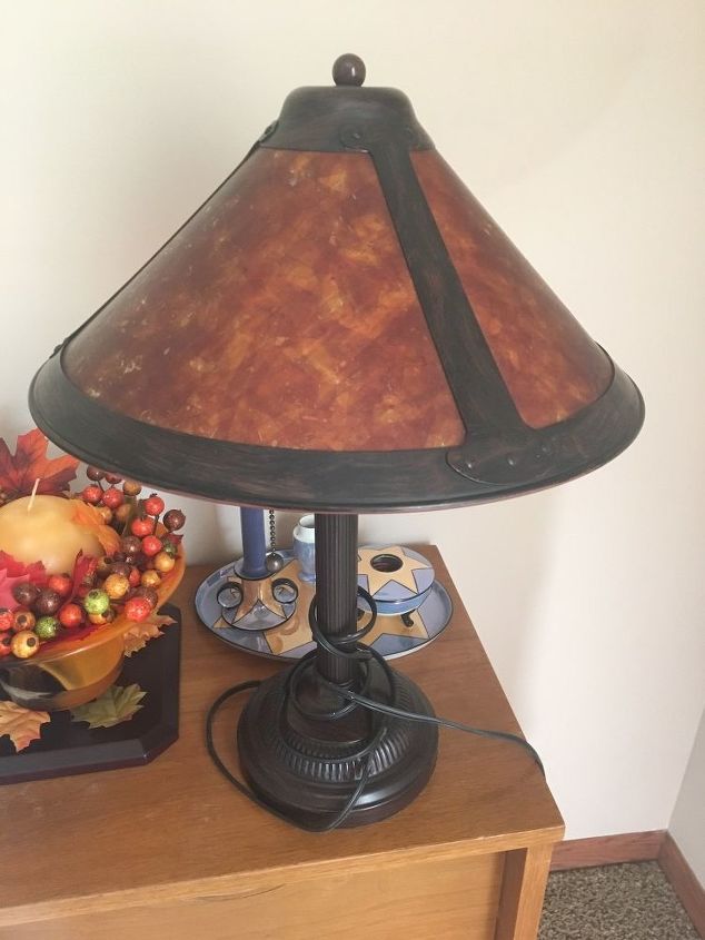 how can i replace or update a lamp with faux mica panels