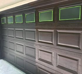 Garage Door Diy Makeover White Fiberglass To Wood Hometalk