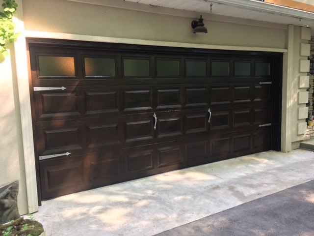 garage door diy makeover white fiberglass to wood