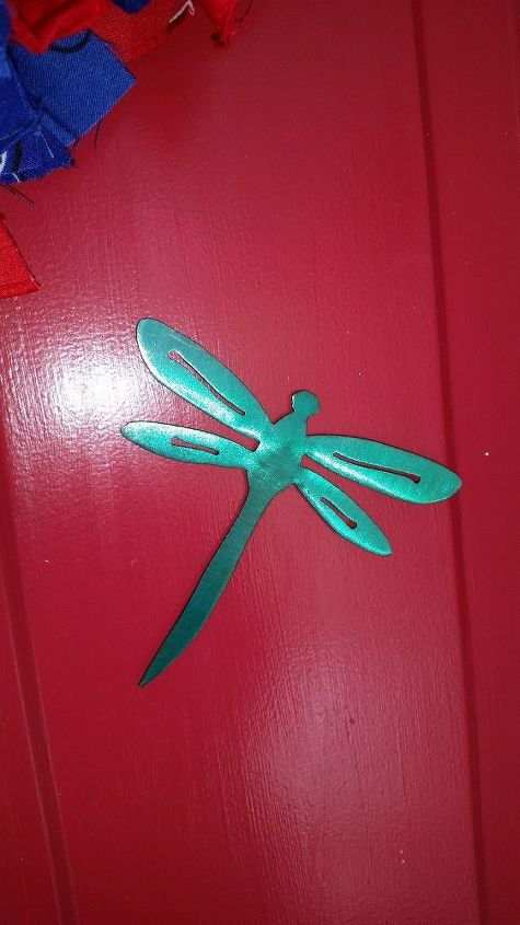 ugly utility boxes no more, Used this metal dragonfly as a filler stencil