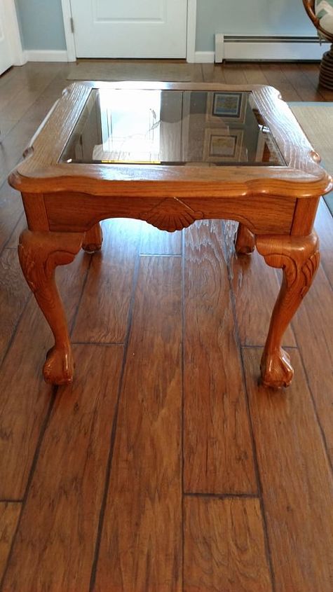 beachy coastal end tables, Table before