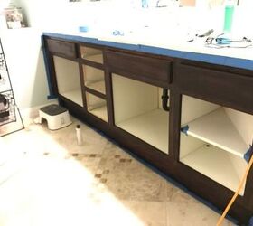 update your cabinets by painting with gel stain