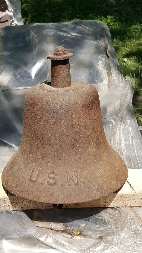 q any ideas on how to wall mount an old navy bell